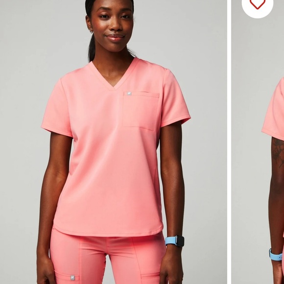 SOLD OUT RARE NWOT Fabletics Coral Scrubs top size XL, joggers size L - Picture 4 of 5